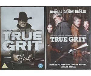 TRUE GRIT 1-2 COMPLETE COLLECTION / 1. JOHN WAYNE OSCAR WINNING PERFORMANCE / 2. TRUE GRIT 2010 REMAKE) = ULTIMATE 2x DVD UK SET