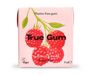 True Gum Raspberry & Vanilla Chewing Gum 21g