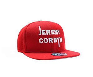True Heads Jeremy Corbyn Socialist Red Snapback Baseball Cap - Unisex Adjustable Retro Flat Peak Hat for Supporter Rallies & Events - Embroidered Political Campaign Headwear - Summer Sun Cap