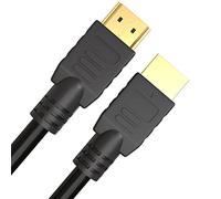 True HQ 4M HDMI Cable HIGH SPEED Long Lead with Ethernet ARC 3D | Designed in the UK | Full HD 1080P Compatible with PS4 Xbox One Sky HD TV Laptop PC Monitor CCTV | Black & Gold Plated
