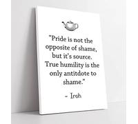 True Humility Atla Uncle Iroh Wise Quote Slogan - Canvas Wall Art Print Picture - 32 inch wide x 47 inch high (Frame Depth 30mm)
