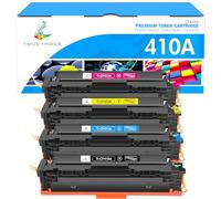 TRUE IMAGE 4 Pack Toner Cartridge Replacement for HP 410A CF410A 410X CF410X Laserjet Pro MFP M477fdw M477fdn M377dw M452nw M452dn M477fnw (Black, Cyan, Yellow, Magenta)