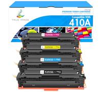 TRUE IMAGE Compatible Toner Cartridge Replacement for HP 410A CF410A 410X CF410X Laserjet Pro MFP M477fdw M477fdn M377dw M452nw M452dn M477fnw Toner (Black,Cyan,Yellow,Magenta, 4-Pack)
