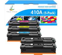 TRUE IMAGE Compatible 410A 410X Toner Cartridge Replacement for HP 410A 410X 410 for HP Color Laserjet Pro MFP M477fnw M477fdw M477fdn M452dw M452nw M452dn M477 Toner Printer (5-Pack)