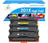 TRUE IMAGE Compatible for HP 201X 201A M277dw Toner Cartridge Replacement for Color LaserJet Pro MFP M252dw M252n M274n M277n M277c6 CF400X CF401X CF402X CF403X (Black,Cyan,Yellow,Magenta, 4-Pack)