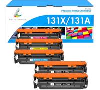 TRUE IMAGE Compatible Toner Cartridge Replacement for HP 131A 131X Pro 200 Color M251nw M251n MFP M276nw M276n CF210X CF210A CF211A CF212A CF213A Printer (Black Cyan Yellow Magenta, 5-Pack)