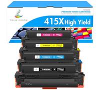 TRUE IMAGE Toner Cartridge Compatible Replacement for HP 415X 415A Color Pro MFP M479fdw Toner M479fnw M479fdn M479dn M479dw M454dn M454dw W2030X W2030A W2031X W2032X W2033X M479 M454 4-Pack