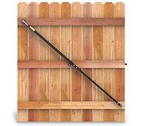 True Latch 6' Telescopic Gate Brace - Wood Privacy Fence Anti Sag Gate Kit - Gate Hardware Kit for Outdoor Wooden Fence Gates, 1 Patented USA Made Brace (6' Telescopic (40" - 74"), Black)