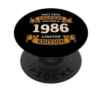 True Legends Were Born in 1986 Vintage 40th birthday Design PopSockets Adhesive PopGrip