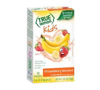 TRUE LEMON KIDS Strawberry Banana (10 Packets) - Hydration for Kids - No Artificial Sweeteners - Low Sugar Water Flavoring - Drink Mix for Kids - Powdered Drink Mix