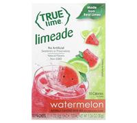 True Lime Limeade Watermelon Drink Mix 10 Stick Pack Sweetened With Stevia 30g Box