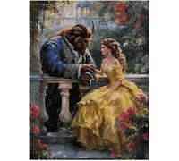 True Love, Beauty and Beast 7, Super Big Cotton Counted Cross Stitch,300x400stitch, 14count, aida Fabric, 54x72cm,Large Advanced Beauty Counted Cross Stitch kit
