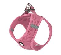 TRUE LOVE Dog Harness Soft Air Mesh Adjustable Reflective Pet Vest for Small and Medium Breeds, Medium, Pink