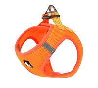 TRUE LOVE Dog Harness Soft Air Mesh Adjustable Reflective Pet Vest for Small and Medium Breeds, Medium, Orange