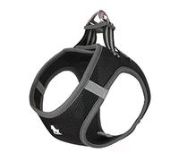 TRUE LOVE Dog Harness Soft Air Mesh Adjustable Reflective Pet Vest for Small and Medium Breeds, Small, Black