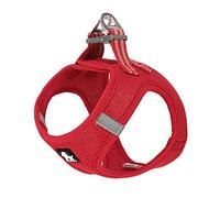 TRUE LOVE Dog Harness Soft Air Mesh Adjustable Reflective Pet Vest for Small and Medium Breeds, XX-Small, Red