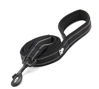 TRUE LOVE Dog Leash Puppy Walking Lead Pet Chain Padded Reflective Night Safe Rope Length 110cm TLL2111(Black,L)