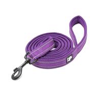 TRUE LOVE Dog Leash Puppy Walking Lead Pet Chain Padded Reflective Night Safe Rope Length 110cm TLL2111 (Medium, Purple)