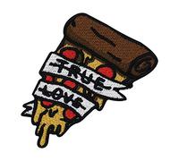 True Love Pizza Patch Iron-On Fast Food Patches, Food Iron-On Patches, Patches, Finally Home