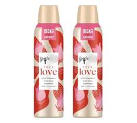 True Love Rose & Coconut Body Spray 150ml x Pack of 2 - Stay Fresh and Sweet Smelling - a Fine Fragrance Inspired by Freesia & Apple Blossom