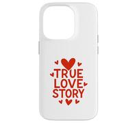 True Love Story Heart Message Case for iPhone 14 Pro