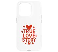True Love Story Heart Message Case for iPhone 15 Pro