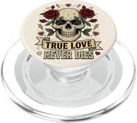 True Love Will Never Die Roses Gothic Tattoo Art PopSockets PopGrip for MagSafe