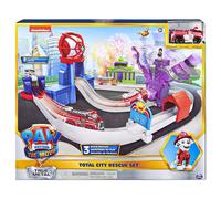 PAW Patrol, True Metal Total City Rescue Movie Track Set with Exclusive Marshall Vehicle, 1:55 Scale, Kids’ Toys for Ages 3 and up