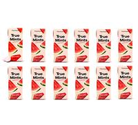 True Mints WATERMELON Flavour (12-pack) - Free - Xylitol - Fruit Pastilles - Sugar Free & Plantbased Travel Sweets with Natural Flavours