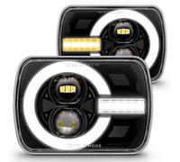 TRUE MODS 7x6 5x7 LED Headlights H6054 H4 2B1 for Vans Trucks DOT Approved