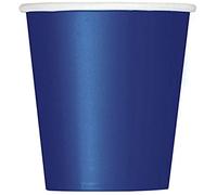 True Navy Blue Solid Paper Cups (9oz) 14 Count - Vibrant, Eco-Friendly Disposable Drinkware for Parties and Events