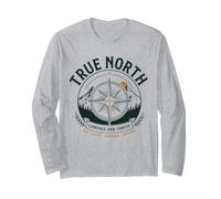 True North Compass and Christ Adventure Enthusiast Gear Long Sleeve T-Shirt
