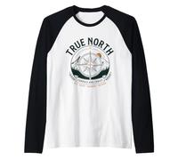 True North Compass and Christ Adventure Enthusiast Gear Raglan Baseball Tee