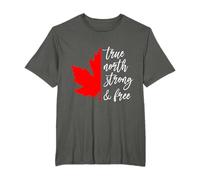 True North Strong and Free Canada Day Canadian Flag T-Shirt