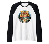 True-North Trusting Jesus in Every Adventure Nature Lovers Raglan Baseball Tee