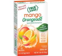 TRUE ORANGE Mango Orange ON THE GO Drink Mix 10 STIX Pack Made with STEVIA 30g Box