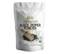 True Organic Black Pepper Powder / Ground - USDA Certified , Pure Ceylon Premium Quality | 16 Oz | ( With Free Recipe E-book )