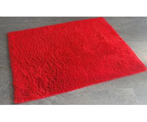 True Organic Cotton Bath Mat Red / Scarlet 55x65cm Without Latex