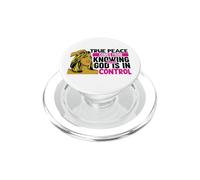 True peace comes from knowing that God is in control woman PopSockets PopGrip for MagSafe