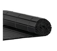 True Products Artificial Bamboo Pvc Slat Screening Fencing Roll - Double Sided - 1M X 4M - Black