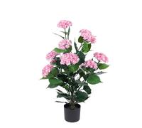 True Products Artificial Pink Hydrangea Bush Plant 90cm Tall, Ultra Realistic Indoor/Outdoor UV Protected Décor Home Office Events