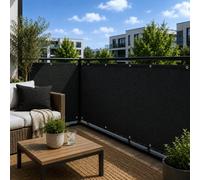 True Products Black Privacy & Balcony Screening Net Heavy Duty 180Gsm With Eyelets 1M X 5M