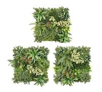True Products Combo Of 3 Premium Artificial Green Plant Living Wall Panels 50Cm X 50Cm - Aurora A,b,c