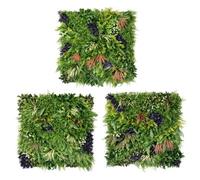 True Products Combo Set Of 3 Premium Artificial Living Wall Green Plant Panels 1M X 1M - Charm A,b,c