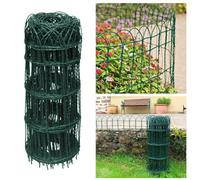 True Products Garden Decorative Border Fence - Green Pvc Coated Wire - Lawn Path Edge - 650mm X 10M