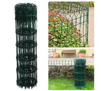 True Products Garden Decorative Border Fence - Green Pvc Coated Wire - Lawn Path Edge - 950mm X 10M