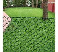 True Products Green Rigid Plastic Mesh Garden Fence - 25mm X 28mm Hexagon Mesh - 1M X 12M