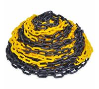True Products Plastic Barrier Chain Safety Decorative Garden Fence Black And Yellow - 5M