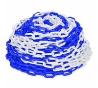 True Products Plastic Barrier Chain Safety Decorative Garden Fence Blue & White - 25M