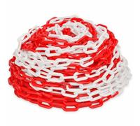 True Products Plastic Barrier Chain Safety Decorative Garden Fence Red & White - 25M